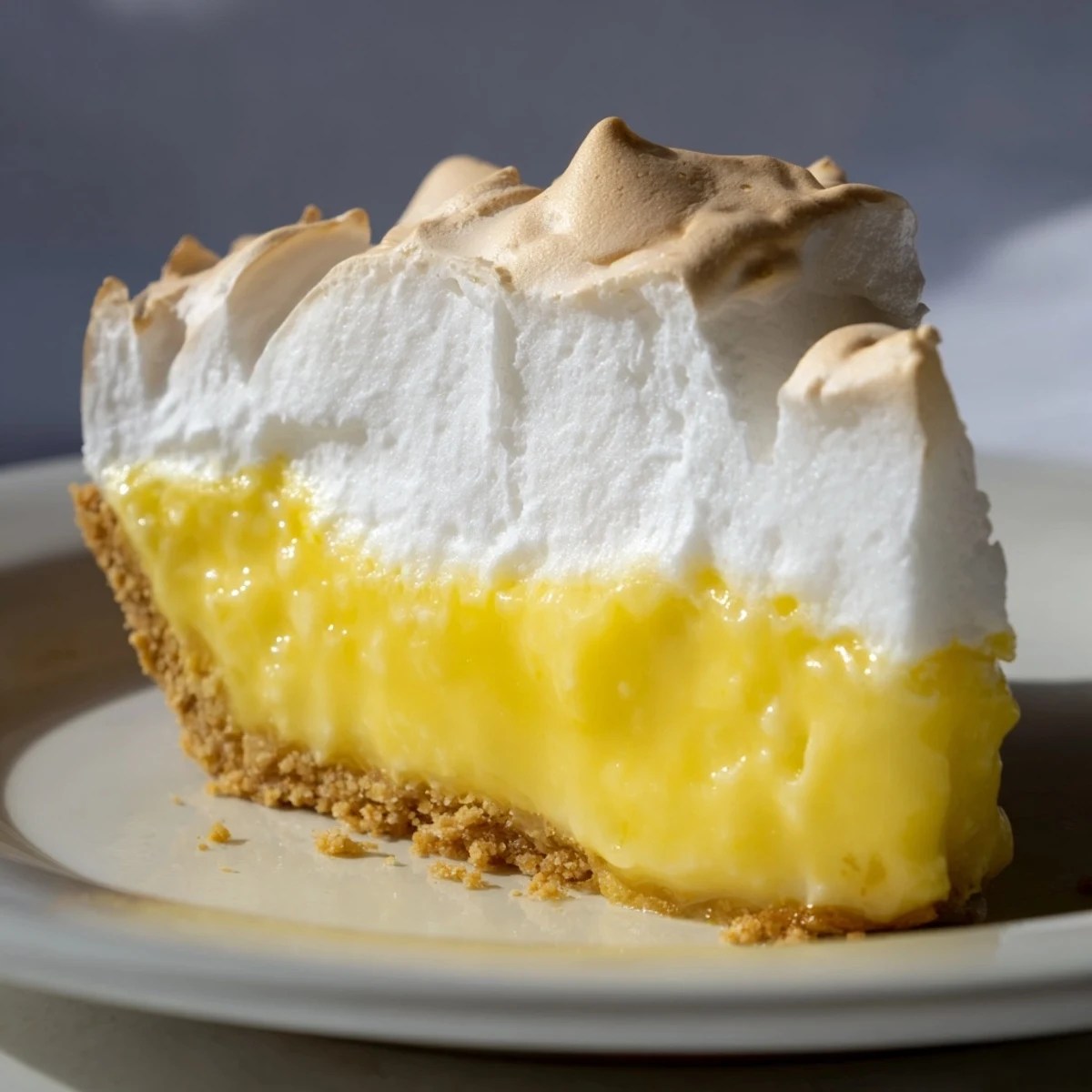 Golden meringue on this Lemon Meringue Pie offers a contrast to its creamy lemon filling.
