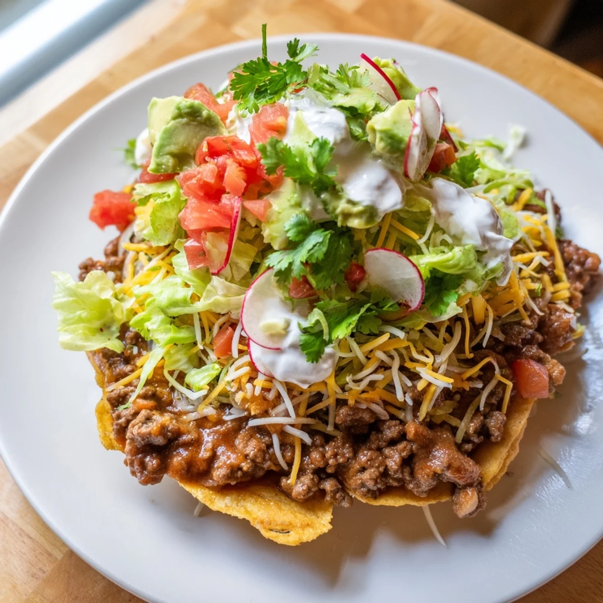 Beef Tostadas with Beans