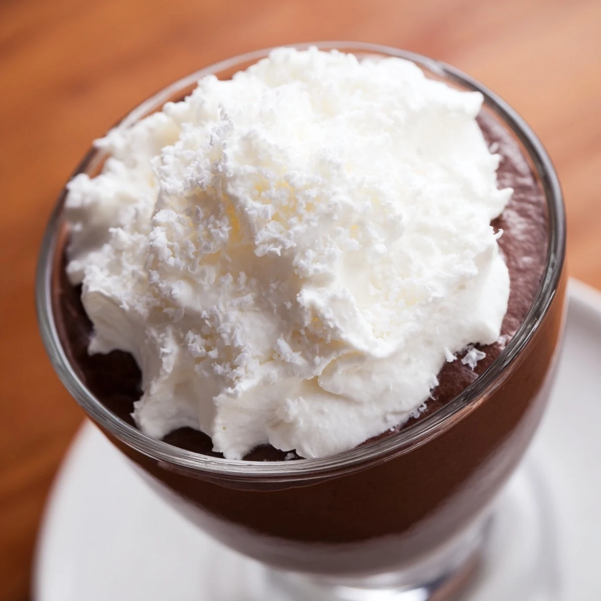 Chocolate Mousse with Whipped Cream