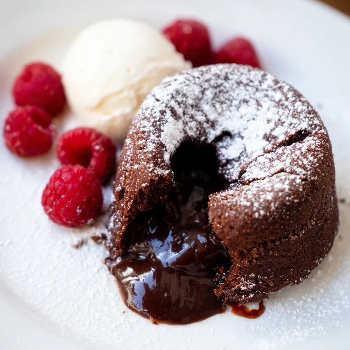 Golden-edged Chocolate Lava Cakes with Molten Center sit in ramekins on a baking sheet, ready to be inverted for a sweet, elegant treat.