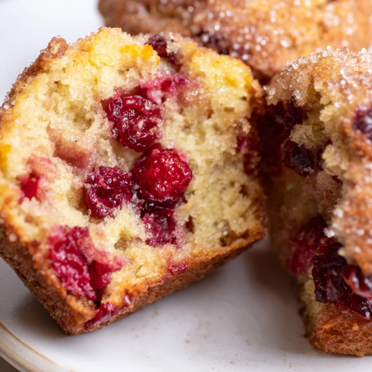 A basket of warm Cranberry Orange Muffins features a crumbly texture and bright citrus zest. 