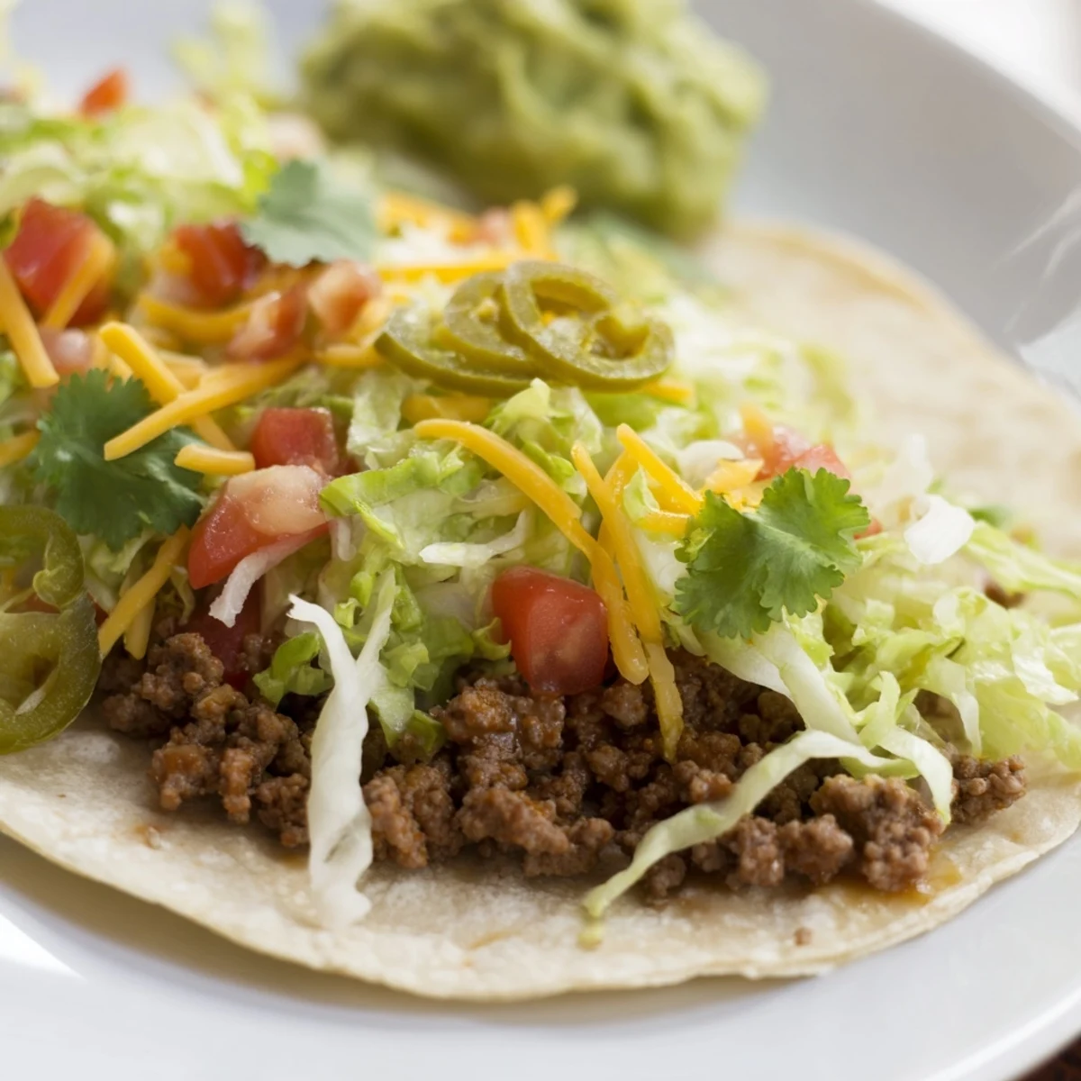 A vibrant Touchdown Taco Bar with seasoned ground beef, grilled chicken, and colorful toppings for a festive game-day spread.