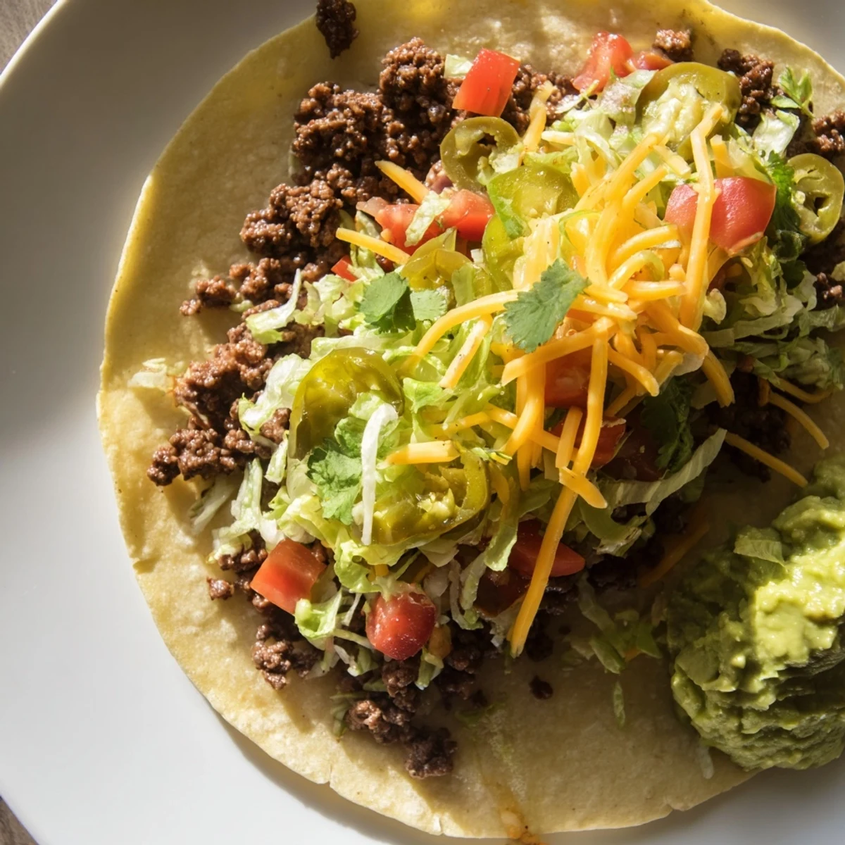Homemade Touchdown Taco Bar buffet with bowls of black beans, corn, guacamole, salsa, and lime wedges ready for serving.