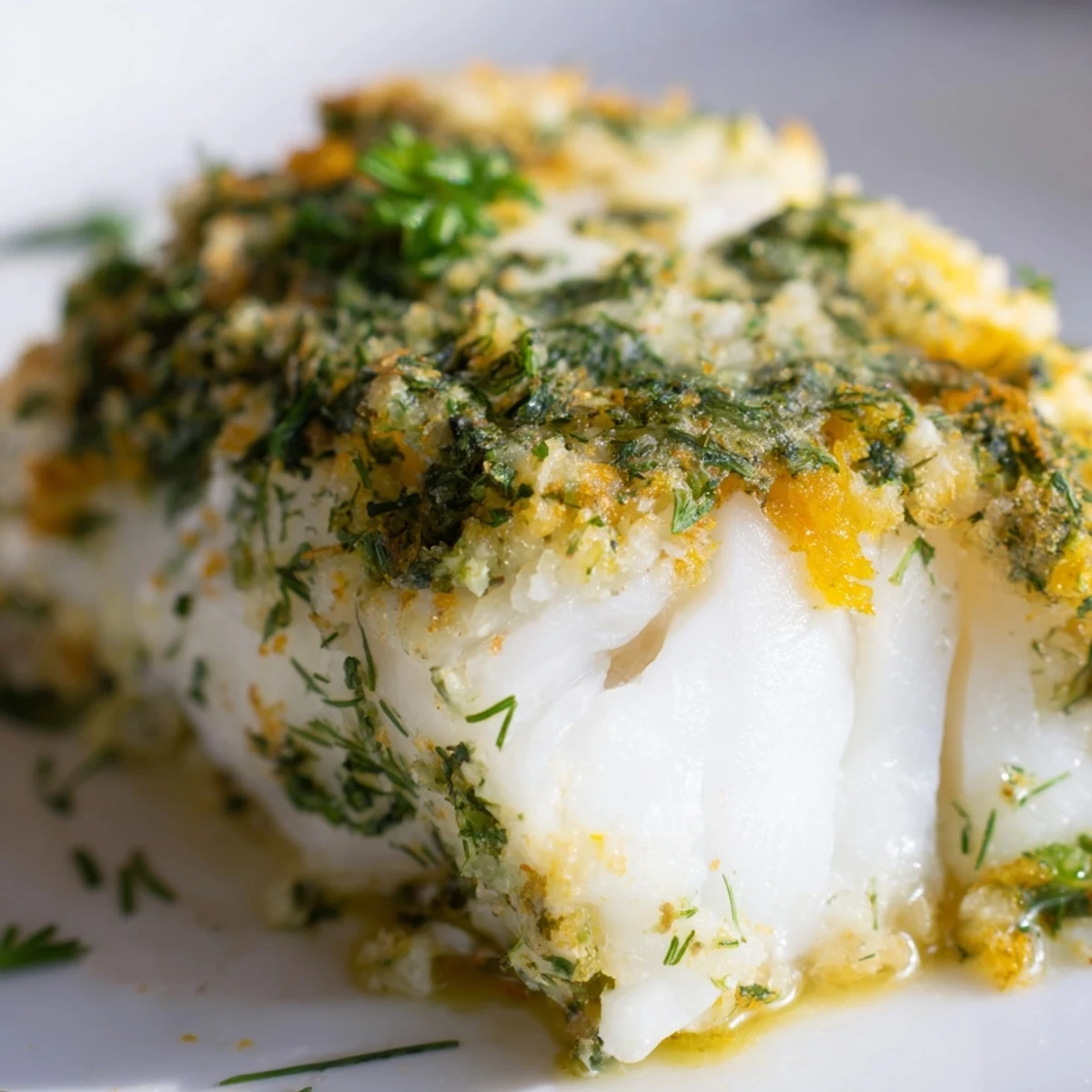 Overhead view of a delicious Baked Cod Dinner Fillet with zesty lemon glaze, served alongside vibrant roasted zucchini and red onions.