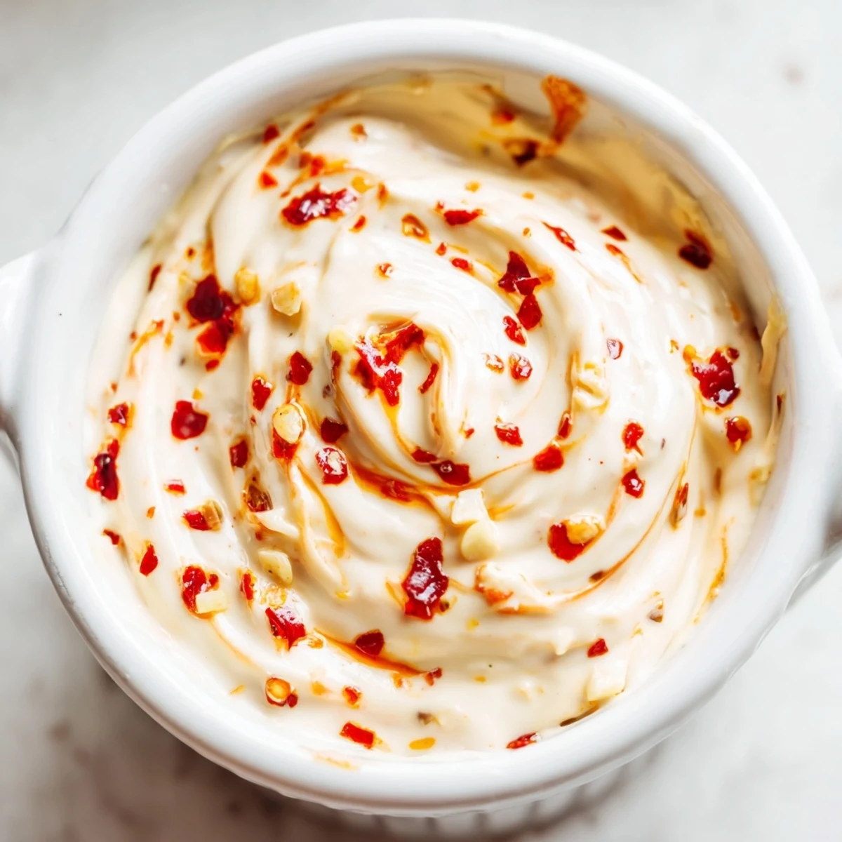 Easy homemade Spicy Aioli garnished with paprika, perfect for spreading on sandwiches or dipping crispy vegetables.