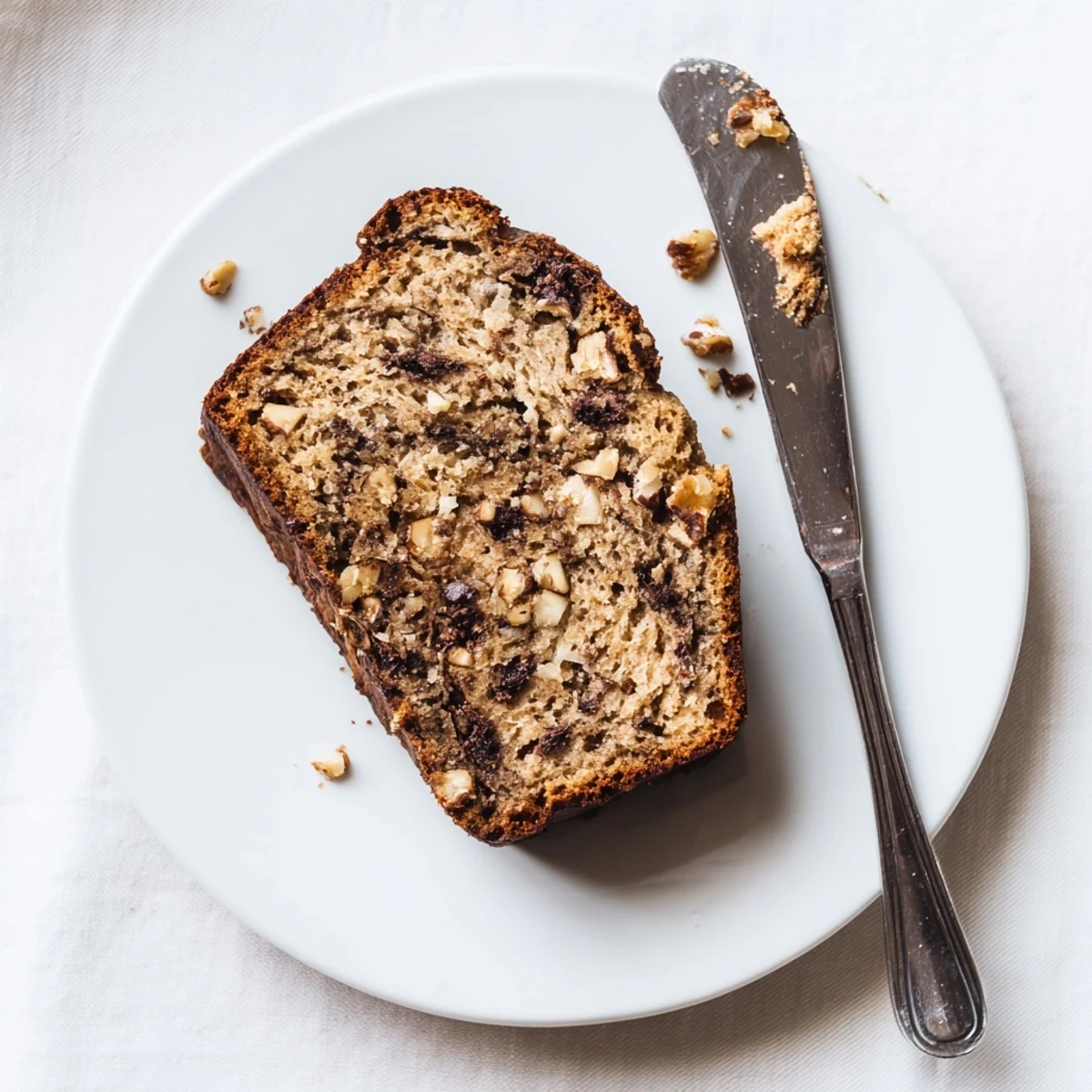 Homemade best ever banana bread fresh from the oven with a golden crust