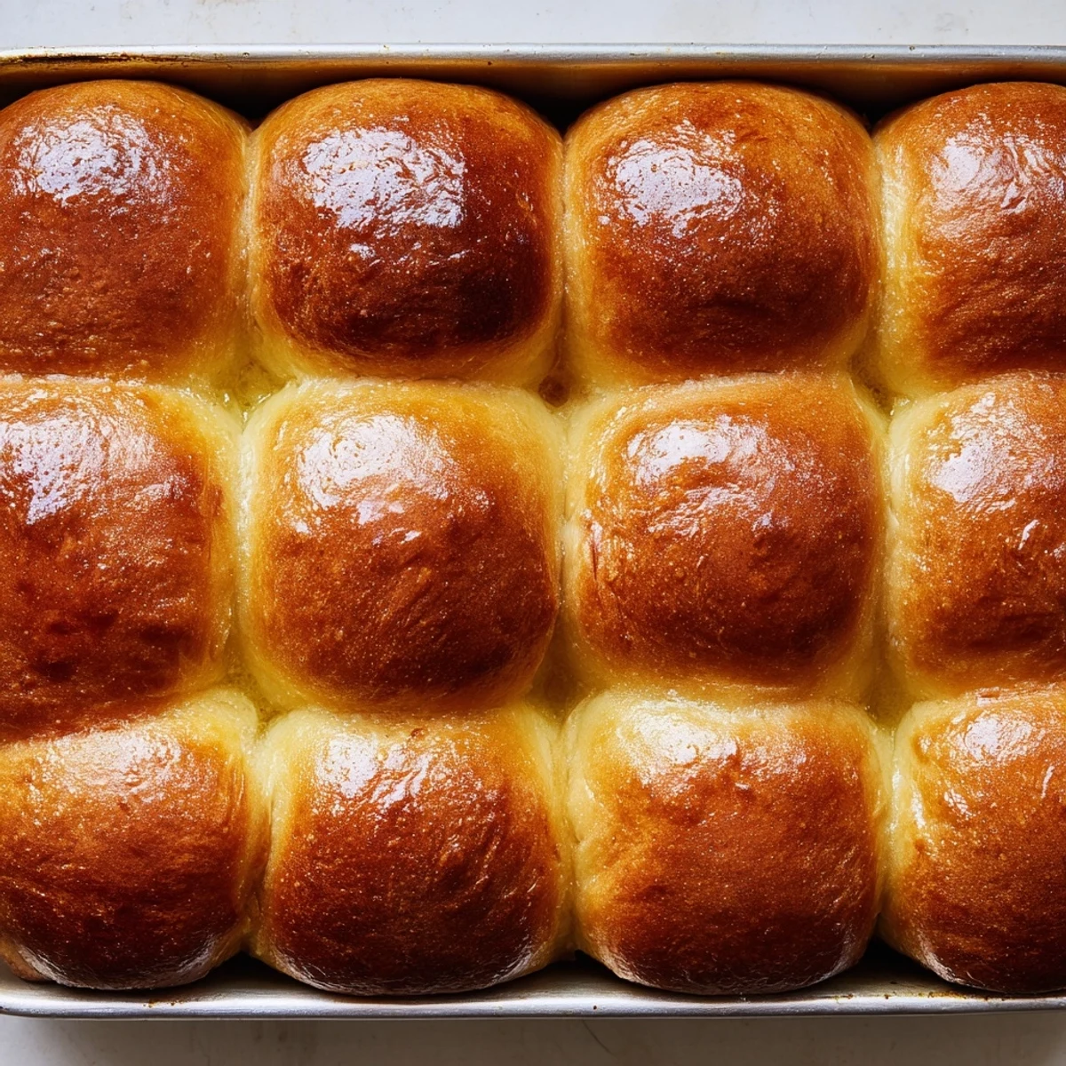 Warm Buttery Bliss Brioche Rolls served on a wooden board ready for spreading with jam or honey