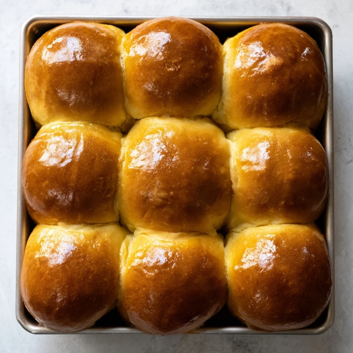 Freshly baked soft brioche rolls torn apart revealing fluffy white interior and rich buttery texture
