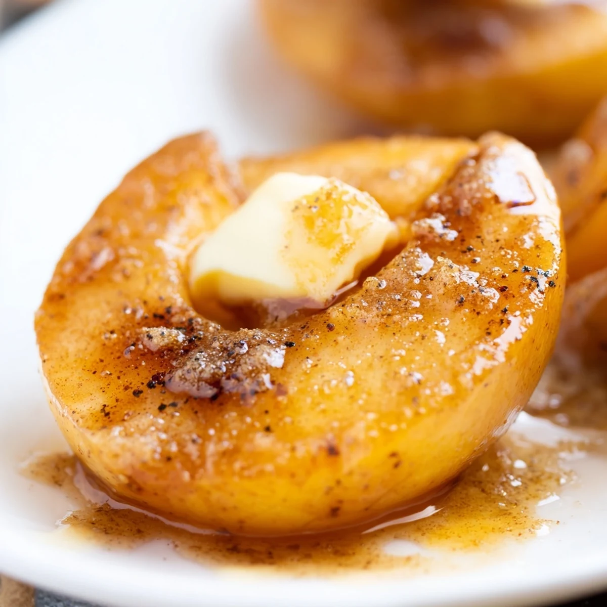 Warm spiced Instant Pot cinnamon apples ready to spoon over oatmeal pancakes or vanilla ice cream