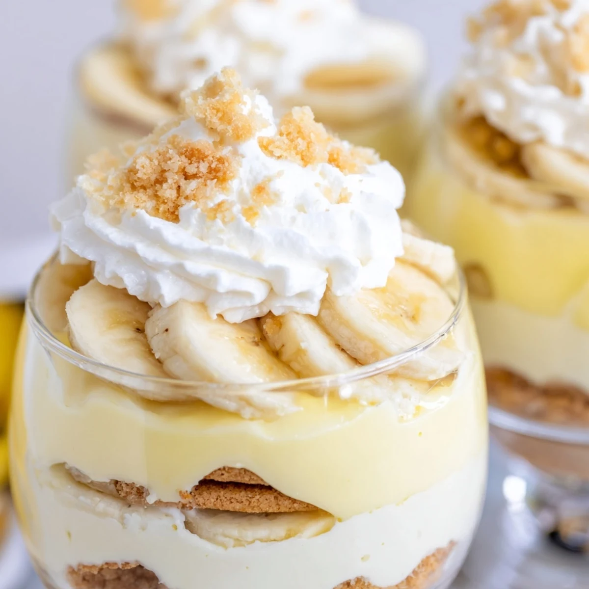 No Bake Banana Pudding Cheesecake Cups