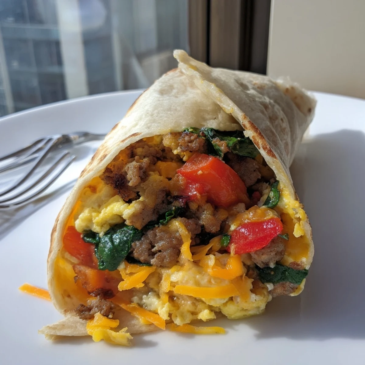Steamy freezer breakfast burritos ready to grab for a quick hearty morning meal