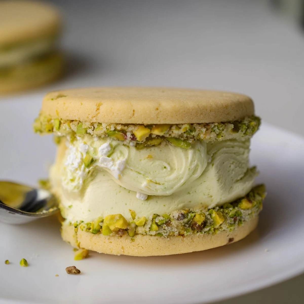 Warm Pistachio Cream Cookies Recipe served with steaming Earl Grey for teatime