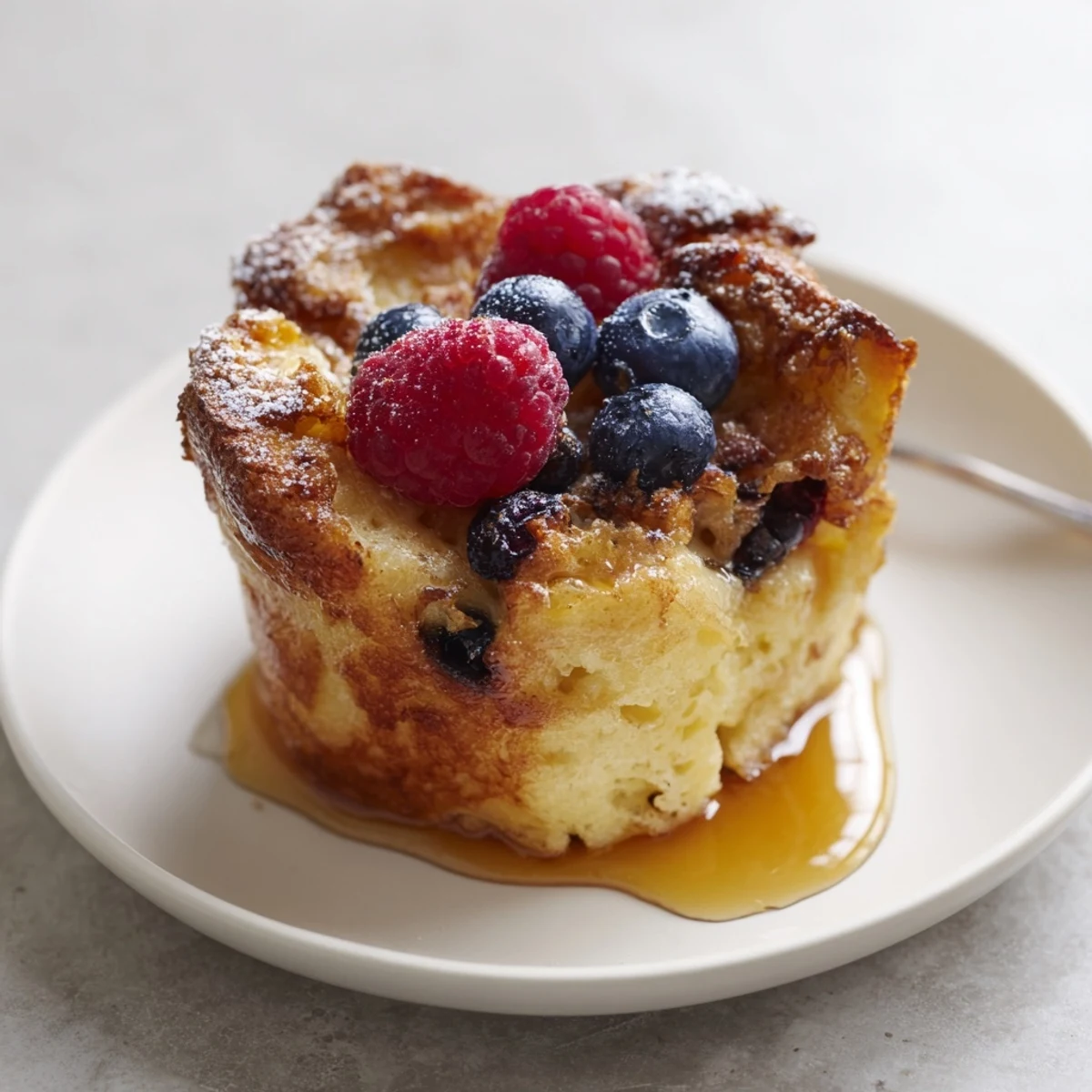 Individual Baked French Toast Cups cooling in muffin tin ready for serving