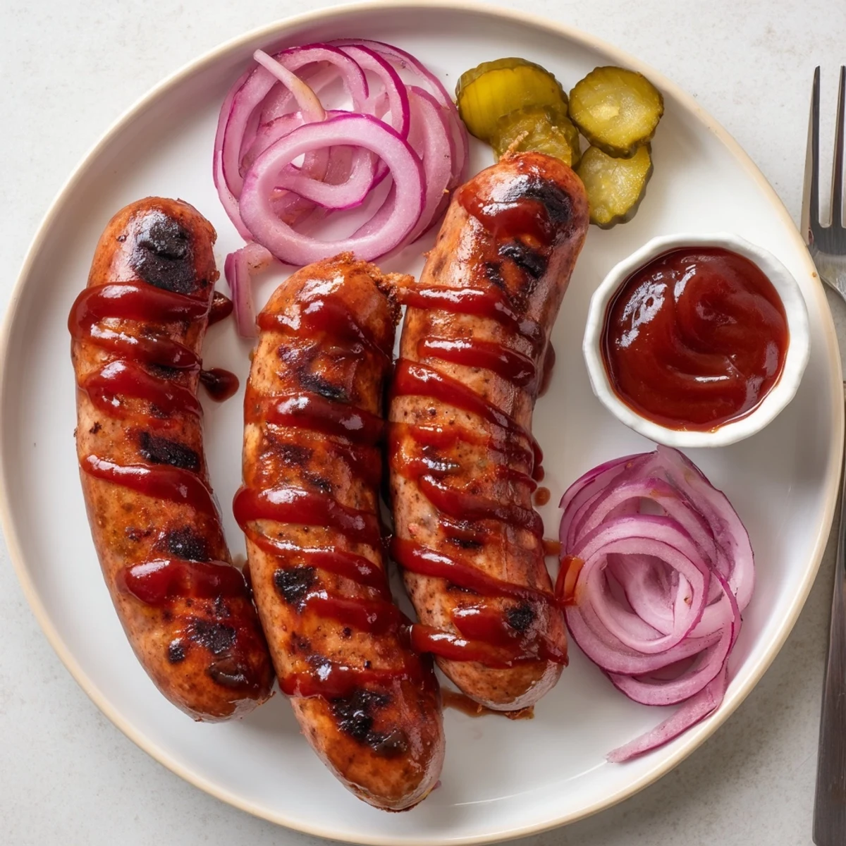 Weeknight BBQ Sausage Recipe, steaming and savory, plated beside grilled corn