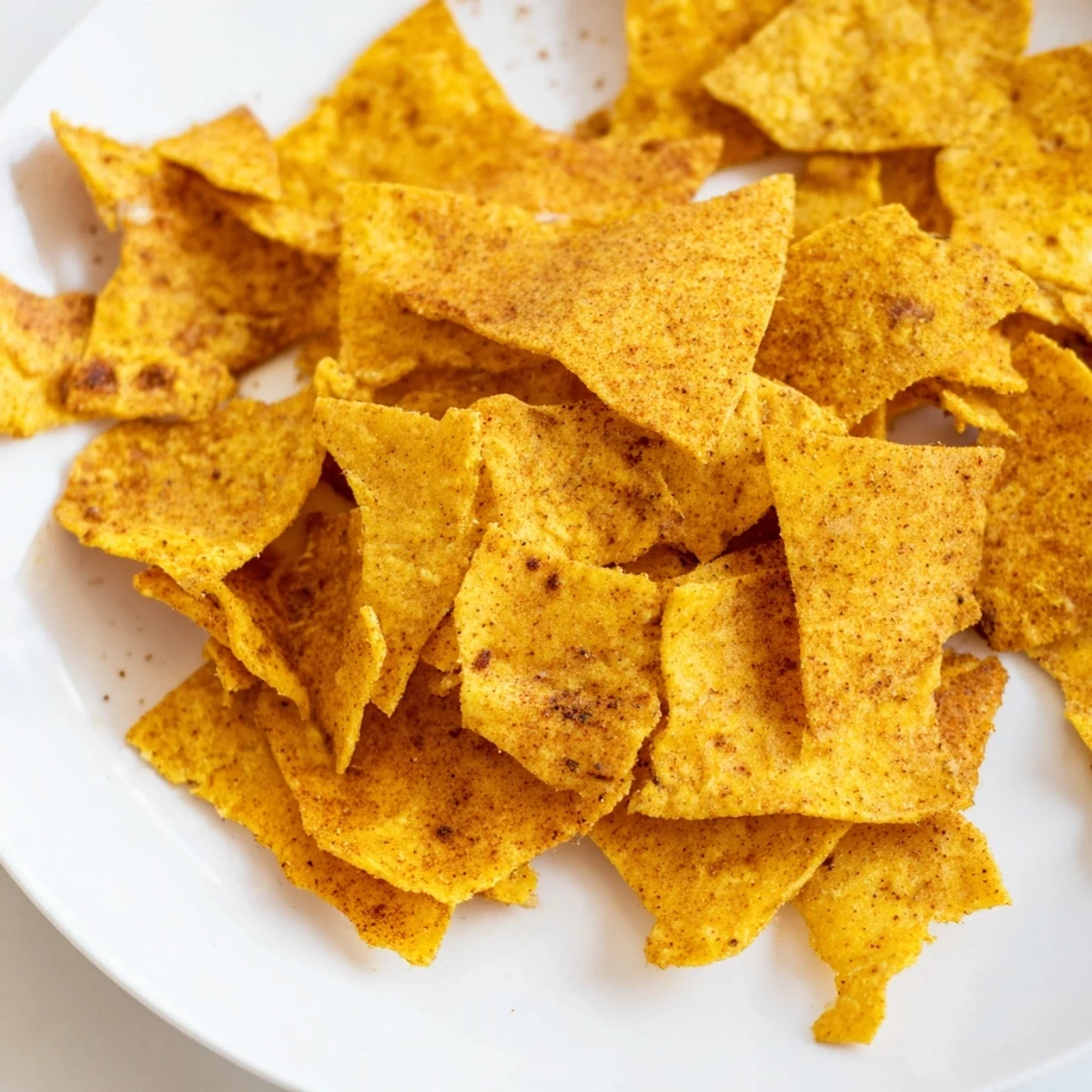 Golden crispy chickpea chips arranged on a wooden board ready for healthy gluten-free snacking
