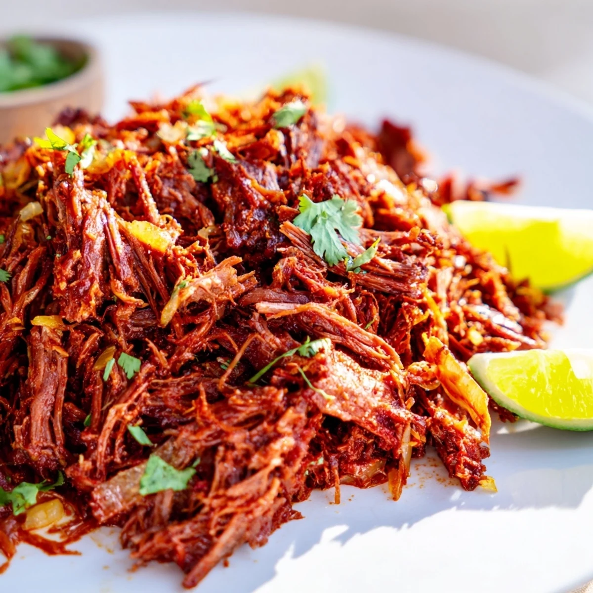 Juicy Slow Cooker Beef Barbacoa in a rich chipotle sauce perfect for taco Tuesday dinners