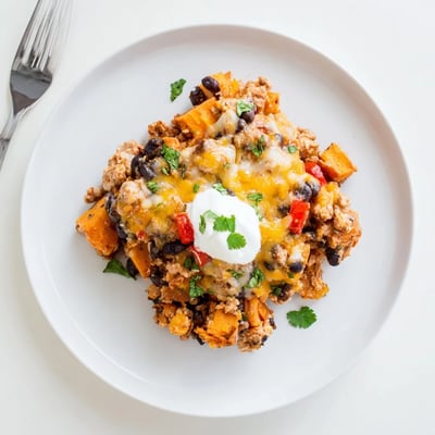 Sweet Potato Turkey Black Bean Bake